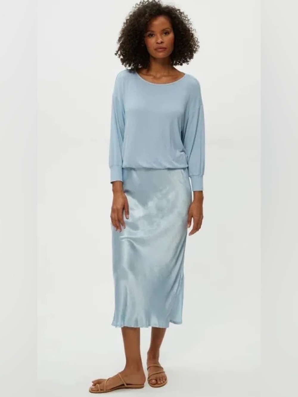 Michael Stars Los Angeles Nadia 2-in-1 Dress, size L, in fountain